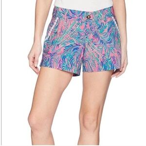 Lilly Pulitzer Callahan Short Pink Sunset Coco Breeze Women’s size 4 Embroidered